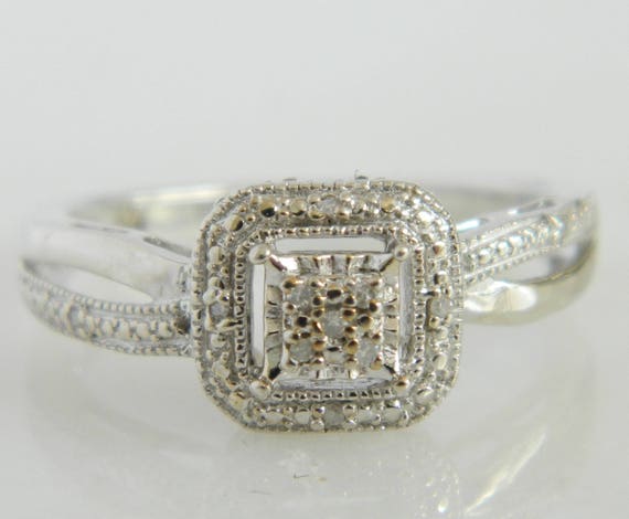 Beautiful Sterling Silver and Diamond Ring - image 1