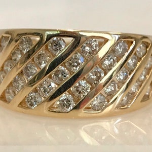 Stunning 14k Yellow Gold Diamond Band