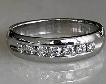 Beautiful Platinum Men's Diamond Band