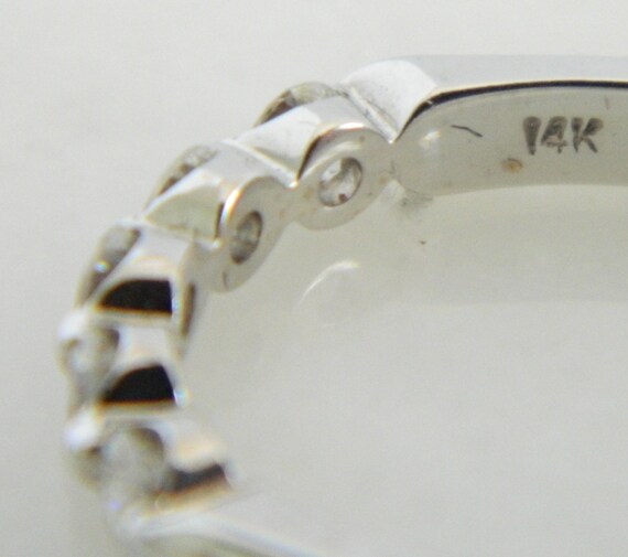 Beautiful 14K White Gold Diamond Wedding Band - image 3