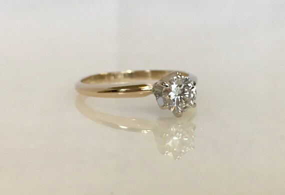 Beautiful 14k Yellow Gold Diamond Solitaire - image 3