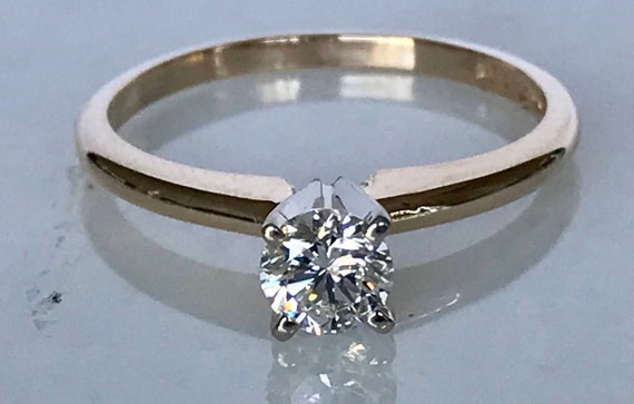 Beautiful 14k Yellow Gold Solitaire Diamond Ring - image 1