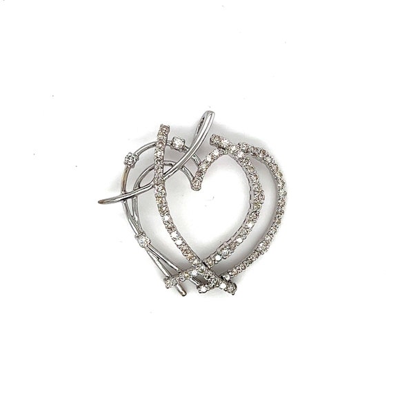 Stunning 14kw Double Heart Diamond Pendant