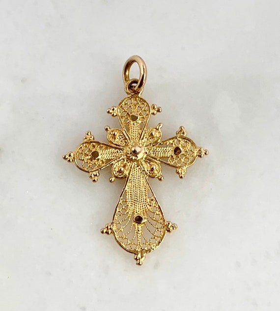 Gorgeous 14k Yellow Gold Cross - image 1