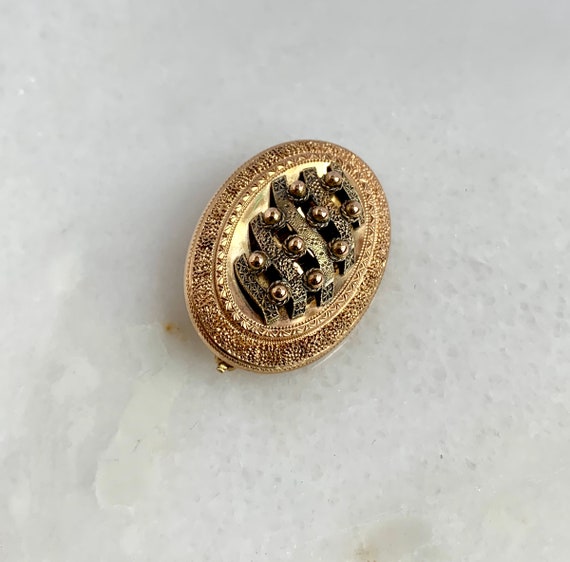 Incredible Vintage 14k Yellow Gold Brooch - image 2