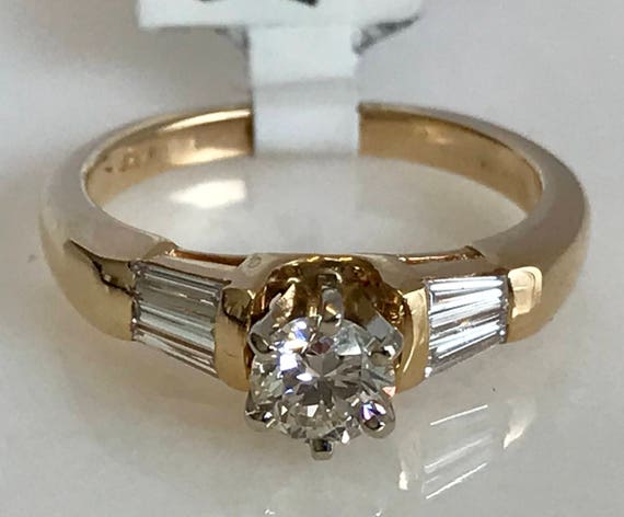 Stunning 14k Yellow Gold Diamond Ring - image 1