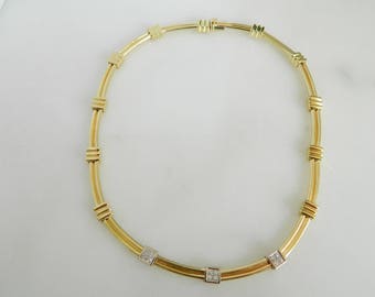 Stunning 18k Yellow Gold Diamond Necklace