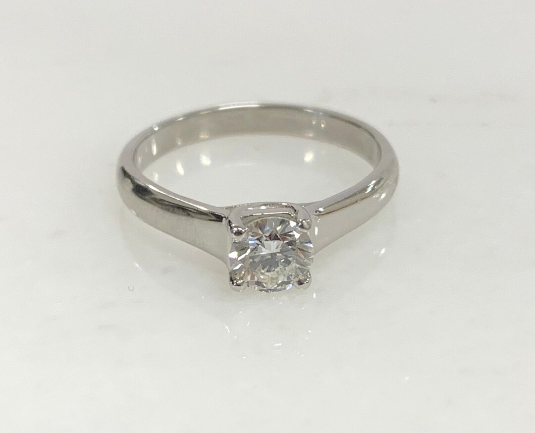 Lucida Setting Platinum .50ct Diamond Engagement Ring: Lucida Setting, G-VS2 - Etsy