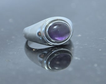 Purple Stone Sterling Silver Ring