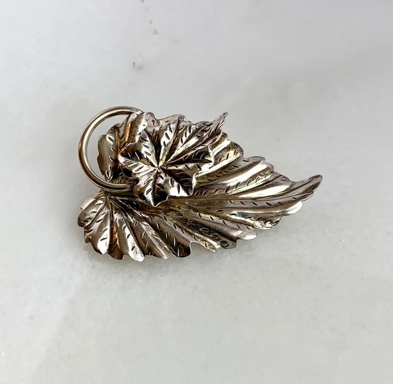 Lovely Sterling silver "Danecraft" leaf Brooch - image 1
