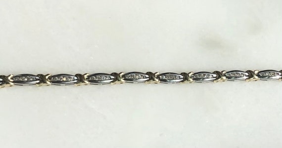 Beautiful 10k TwoTone diamond bracelet - image 1