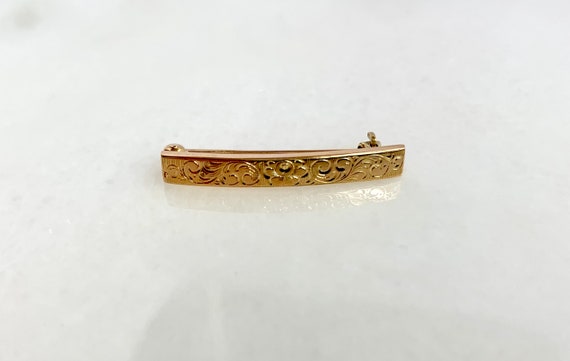 Gorgeous Vintage 14k Yellow Gold Brooch - image 4