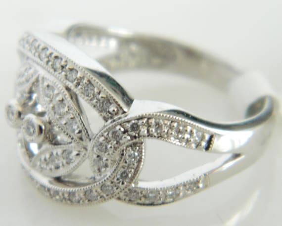 Beautiful 14K White Gold .60 Carat Diamond Ring - image 2