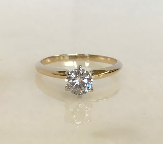 Beautiful 14k Yellow Gold Diamond Solitaire - image 1