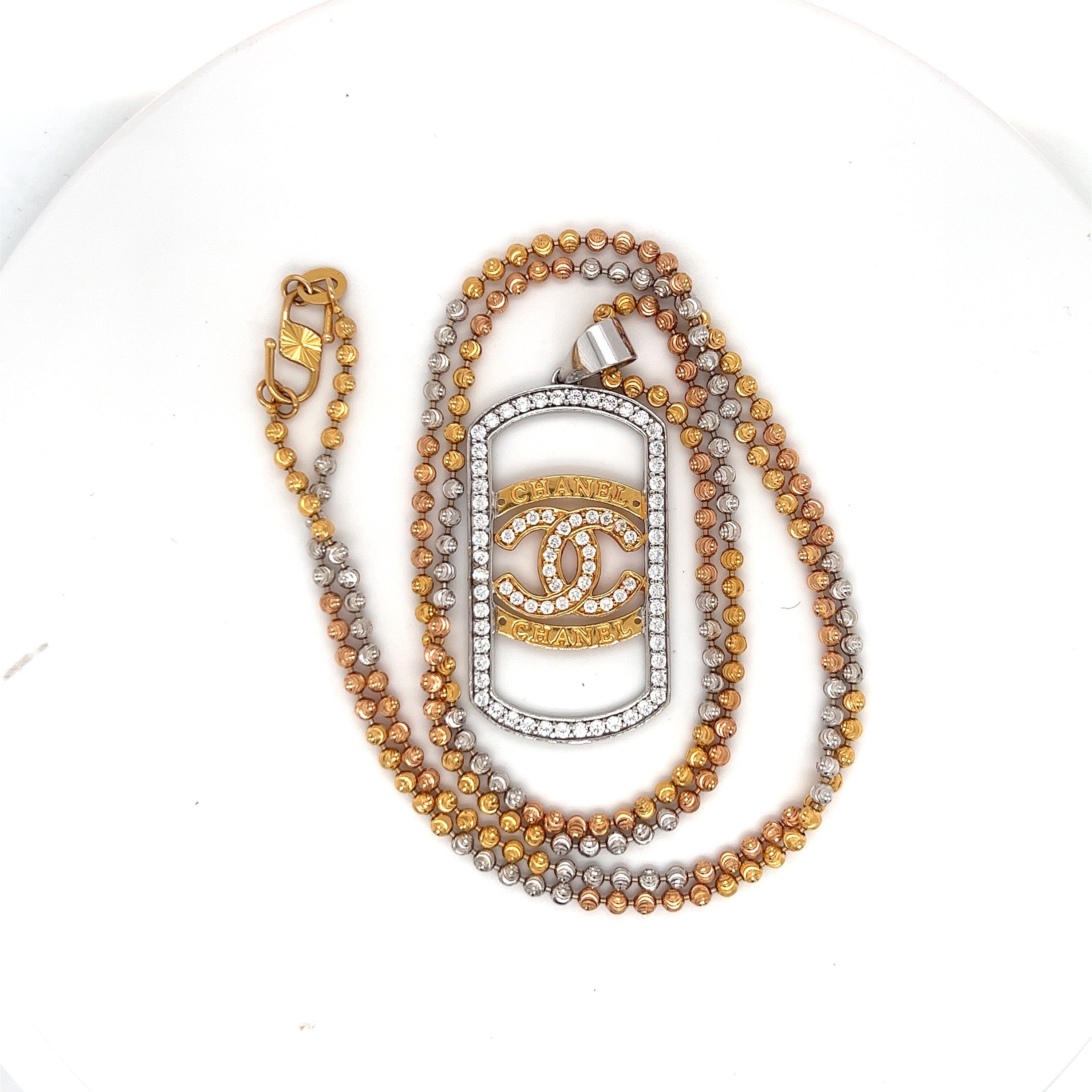 Gold Chanel Pendant 