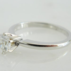 Beautiful 14K White Gold Diamond Solitaire Engagement Ring image 4