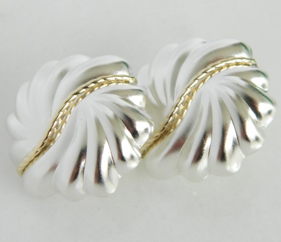 14K Gold & Sterling Silver Earrings - 24mm
