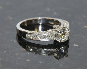 1.86 CTTW 18K White Gold Engagement ring