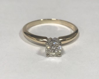 Lovely 14k Yellow Gold Diamond Solitaire
