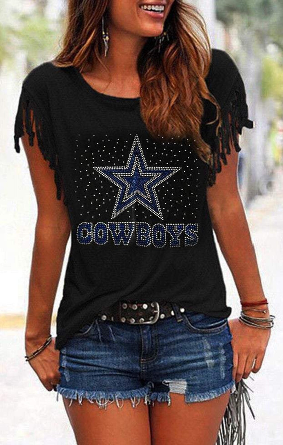 Dallas cowboys Rhinestone Bling TShirt Etsy
