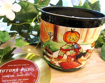 3 Wick Illustrated Candle - Autumn Picnic