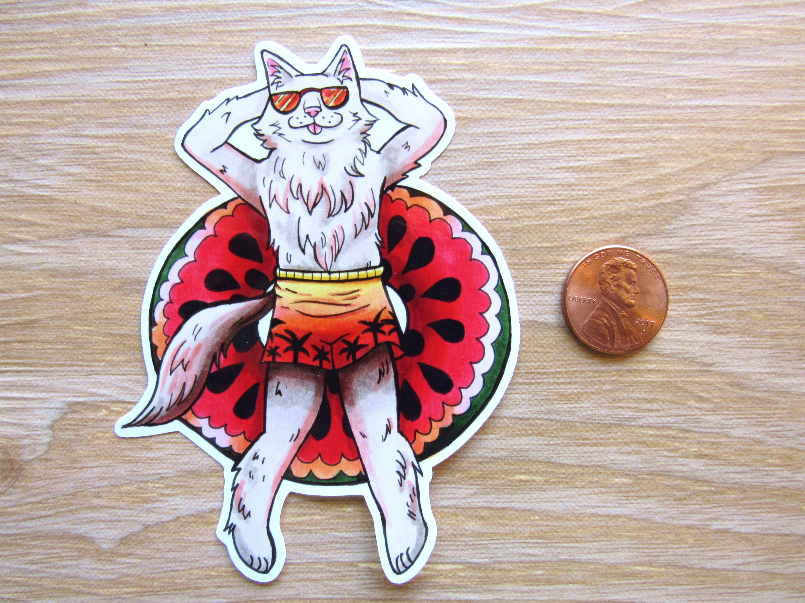 Inflatable Cat Sticker Furry Sticker Aesthetic Stickers Etsy