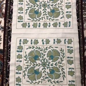 Uzbek Suzani pillow case two side. Can be used as the bag or decorative.