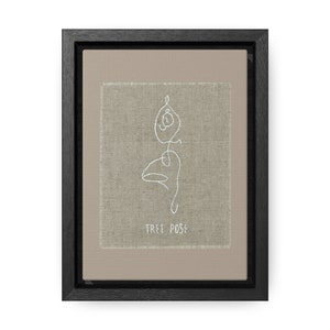 Embroidered Tree Pose Gallery Canvas Wraps, Vertical Frame