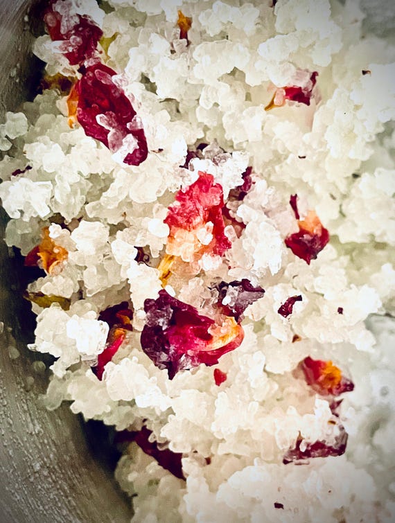 Exfoliating Sea Salt Scrub: Luxurious, Floral, Hand & Foot Scrub Gift