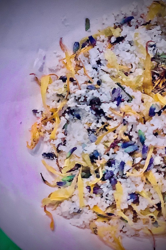 Lavender Orange Positivity Spa Sampler, Bath Salt Scrub and Soap Set, Uplifting Mini Self Care Gift