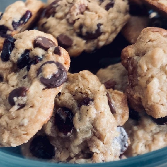 Artisan Oatmeal Chocolate Chip Cookie Gift Box, Self-Care Tea Set