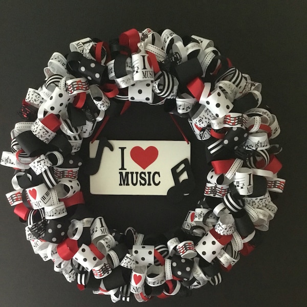 I Love Music Wreath