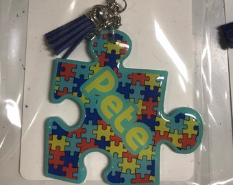 Autism Awareness Keychain Personalized