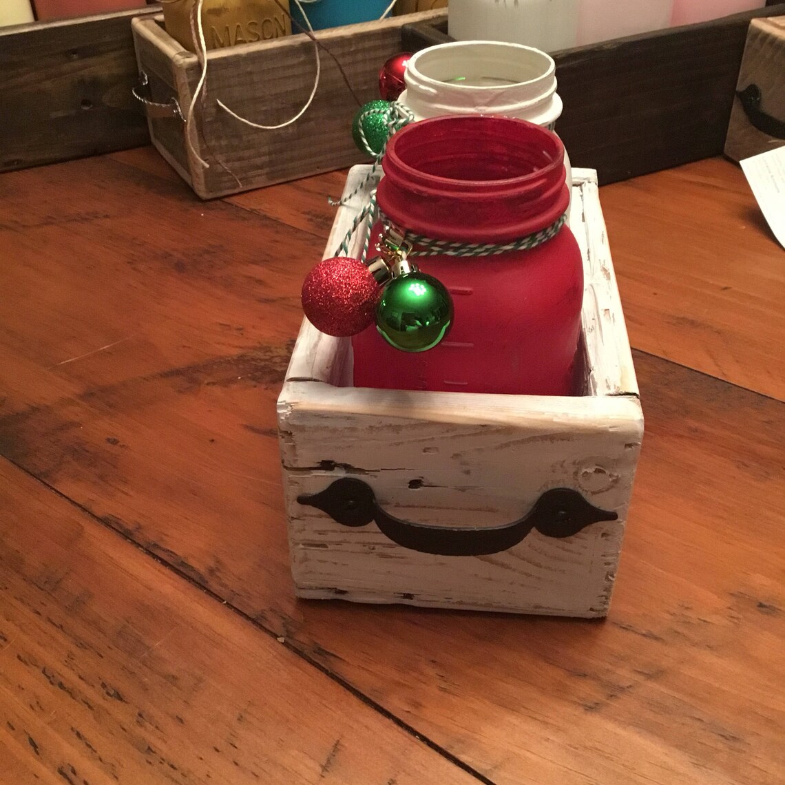 Rustic Table Centerpiece Rustic Kitchen Storage Etsy