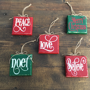 Handmade Wooden Christmas Ornaments