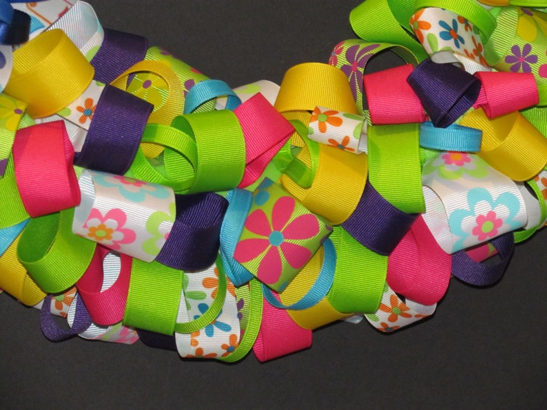 April Showers Bring May Flowers Ribbon Wreath Etsy