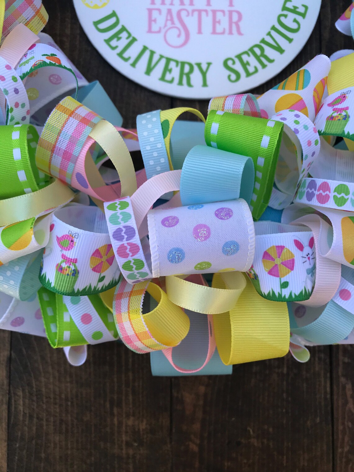 Easter Ribbon Wreath Etsy