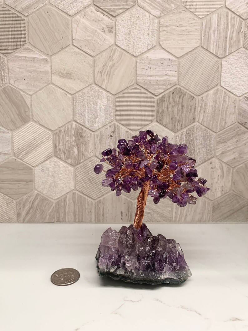 4.56 Tall Handmade Crystals Money Tree on Natural Etsy