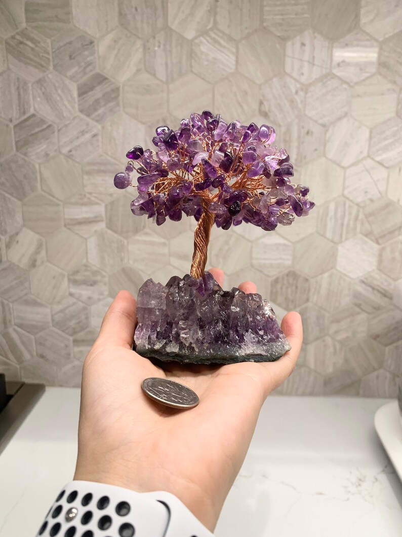 4.56 Tall Handmade Crystals Money Tree on Natural Etsy