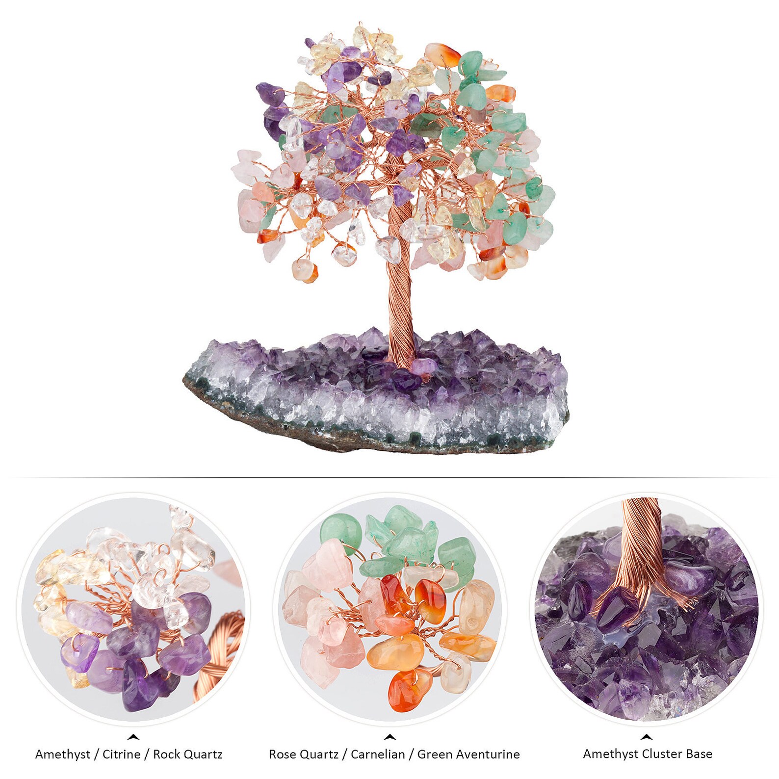4.56 Colorful Handmade Crystals Money Tree on Natural Etsy