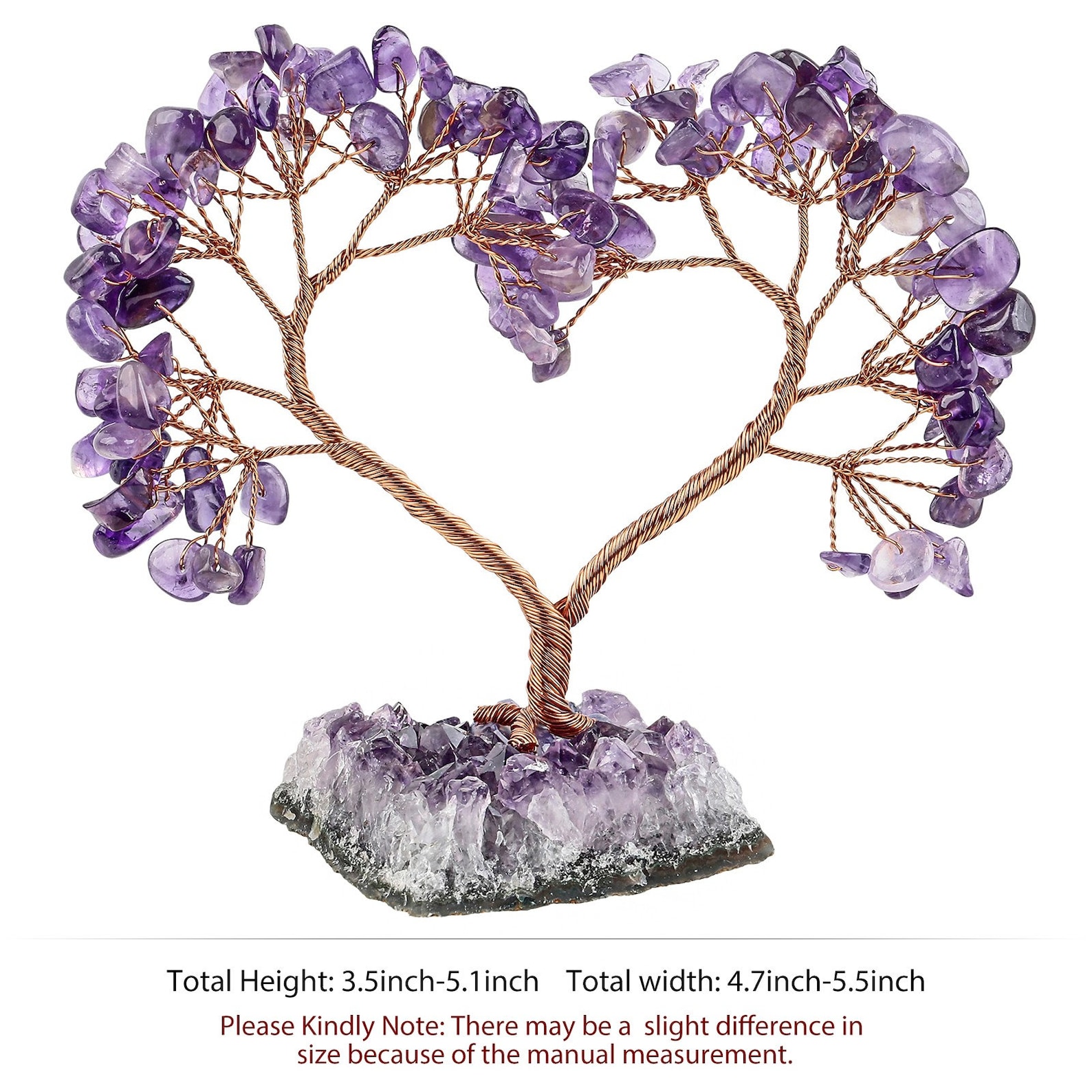 Handmade Love Heart Shape Wire Wrapped Crystals Tree with Etsy