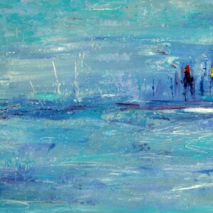 Painting. Abstract Seascape. Oil on Canvas. Size 25 x 40. Original Painting. Fine Art. image 1