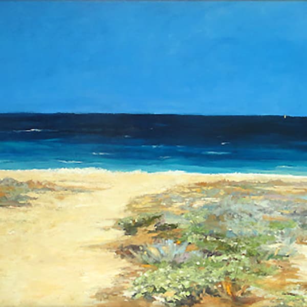 Seascape Painting. "Lefkada Beach" Oil on Board 70 x 50 cm. Greek Island Art and Collectibles Fine Art Contemporary Art. Sea Summer Beach