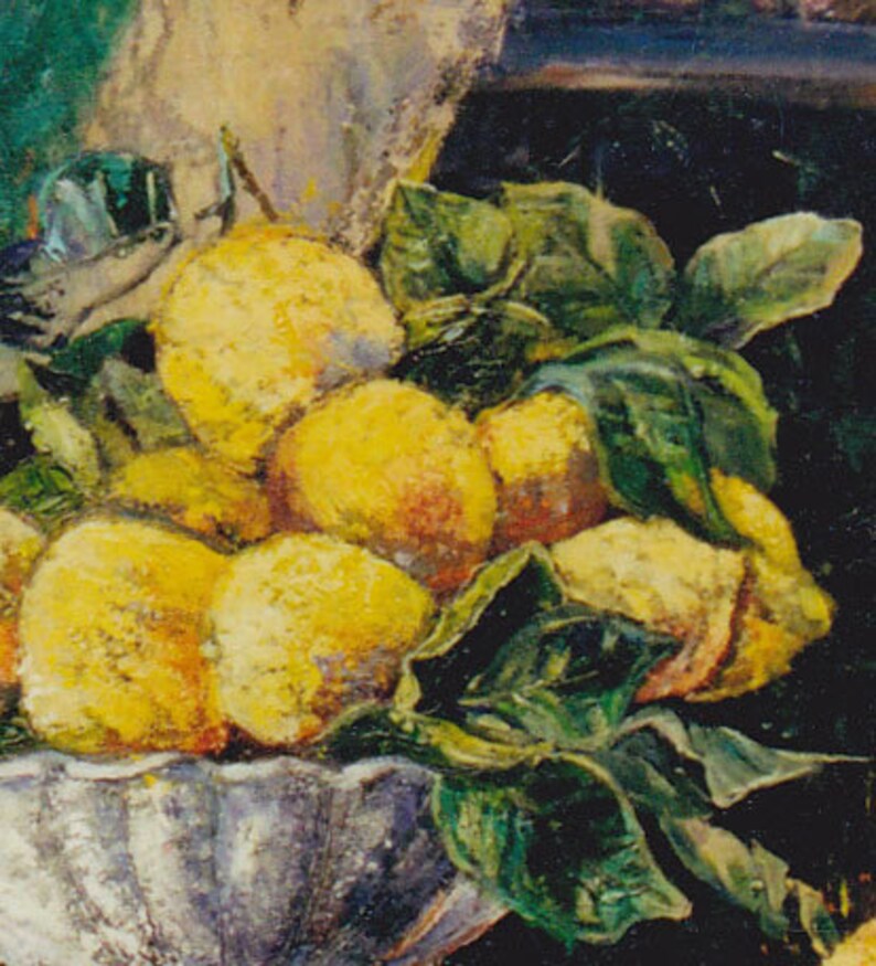 Painting. Still Life with Lemons. Original Oil Painting on board. . 67 x 63 cm Art and Collectibles. Contemporary Art. Fine Art image 3