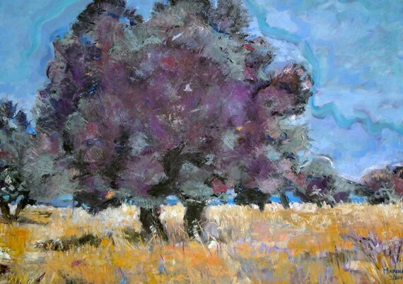 Oil painting  Original. Oil on canvas  'Olive Tree' (Lesvos) 70 x100cm. Nature Inspired. Fine Art.  Art and Collectibles. Greece.