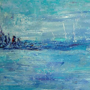 Painting. Abstract Seascape. Oil on Canvas. Size 25 x 40. Original Painting. Fine Art. image 2