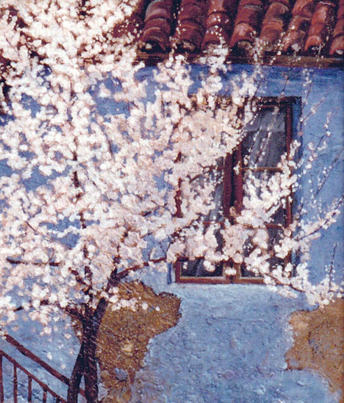 Oil Paint Spring Spring. Oil Painting on Board.