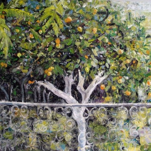 Peinture à l&#39;huile originale « Lemon Tree » 60 x 90