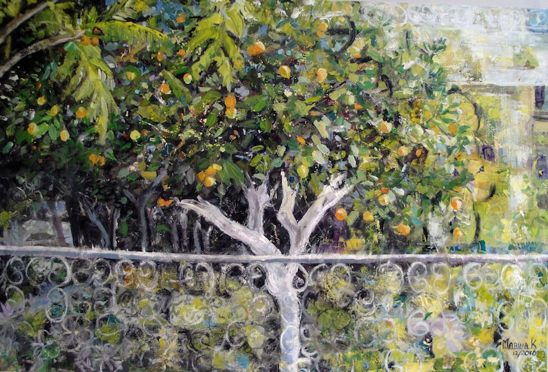 Original Oil painting 'Lemon Tree' 60 x 90 image 1