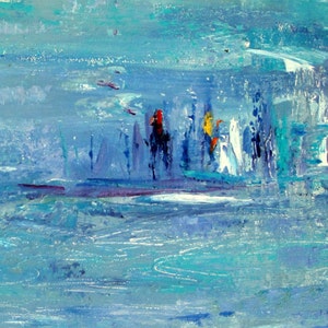 Painting. Abstract Seascape. Oil on Canvas. Size 25 x 40. Original Painting. Fine Art. image 3